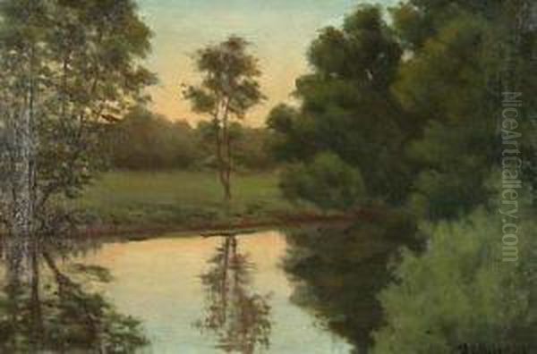 Paisaje Al Amanecer. Oil Painting by Jose Olivet Legares