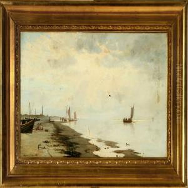 View Of Skagen Beach With Skagen Lighthouse And 