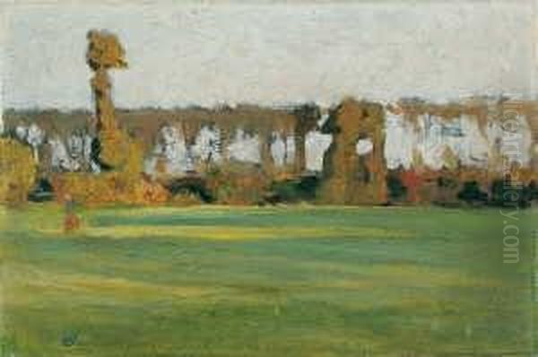 Erftlandschaft Oil Painting by Walter Ophey