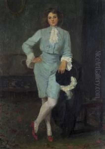 Der Page Oil Painting by Ernst Oppler