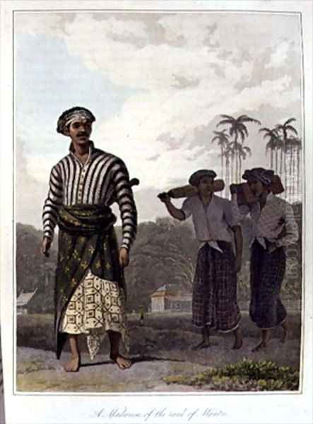 A Madurese of the Rank of Mantu Oil Painting by William Daniell RA