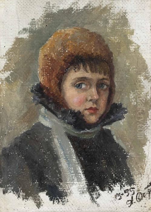 Portratt Oil Painting by Anna Petrovna Ostroumova-Lebedeva