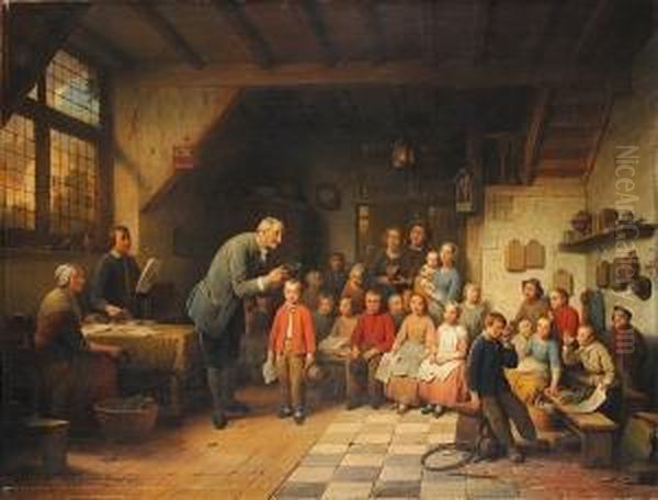La Recompense Oil Painting by Ferdinand de Braekeleer