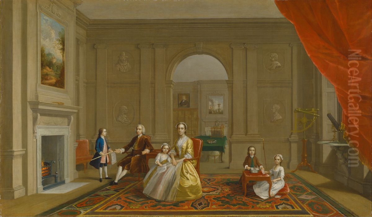 The John Bacon Family Oil Painting by Arthur Devis