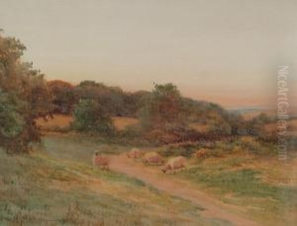 At Packenham Common, Surrey Oil Painting by George Oyston