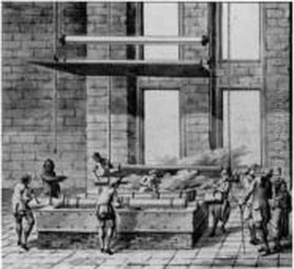 Les Fondeurs De Canons Oil Painting by Ozanne, Nicolas Marie