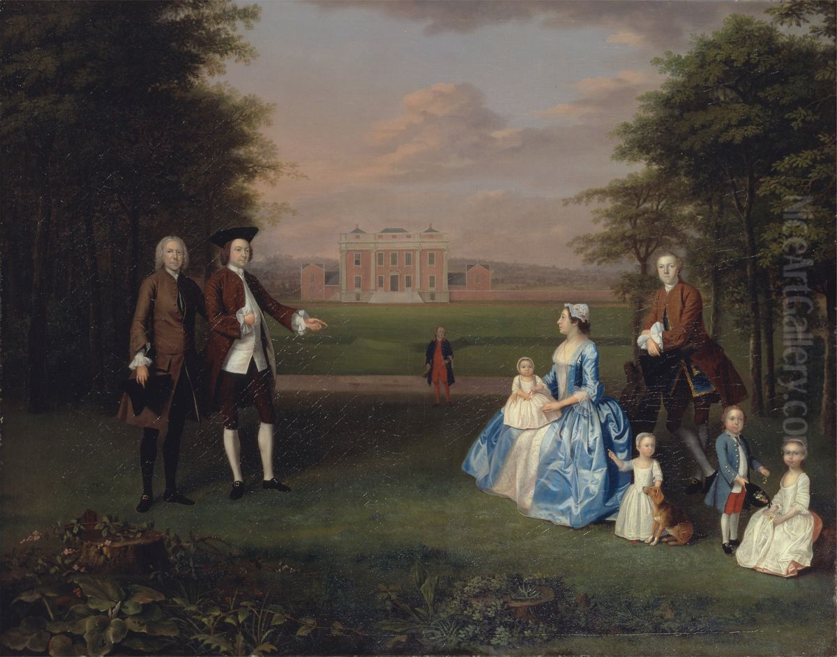 Robert Gwillym of Atherton and his Family Oil Painting by Arthur Devis