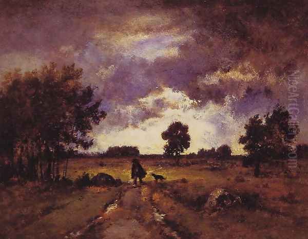 The Hunter's Return Oil Painting by Narcisse-Virgile Diaz de la Pena