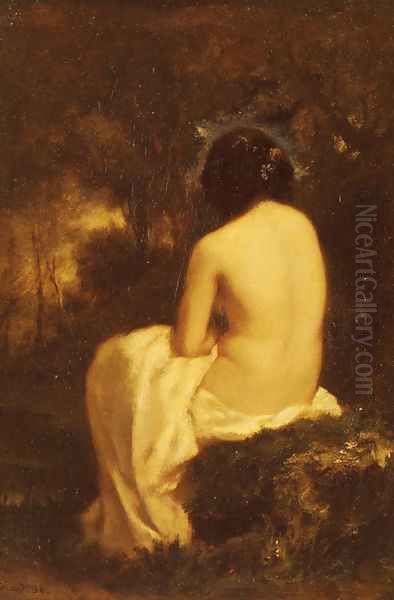 Baigneuse (Bather) Oil Painting by Narcisse-Virgile Diaz de la Pena