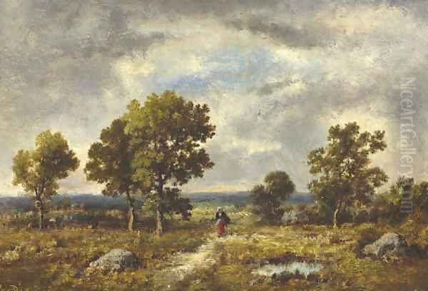 Bois de Fontainebleau Oil Painting by Narcisse-Virgile Diaz de la Pena