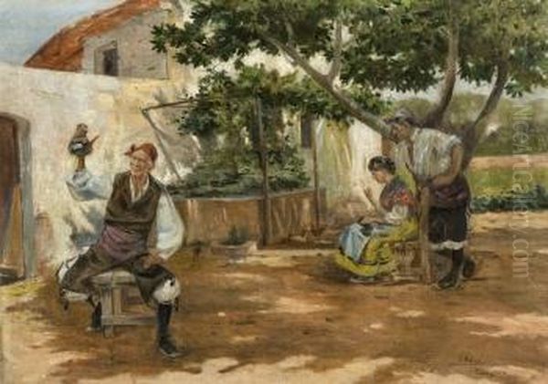 Aragoneses Oil Painting by Joaquin Pallares y Allustante