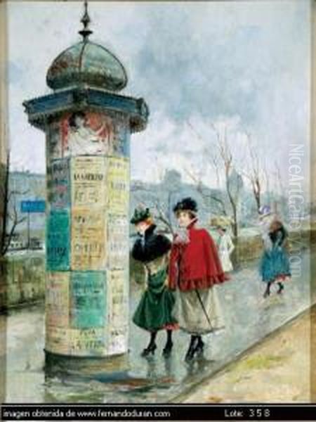 Untitled Oil Painting by Joaquin Pallares y Allustante