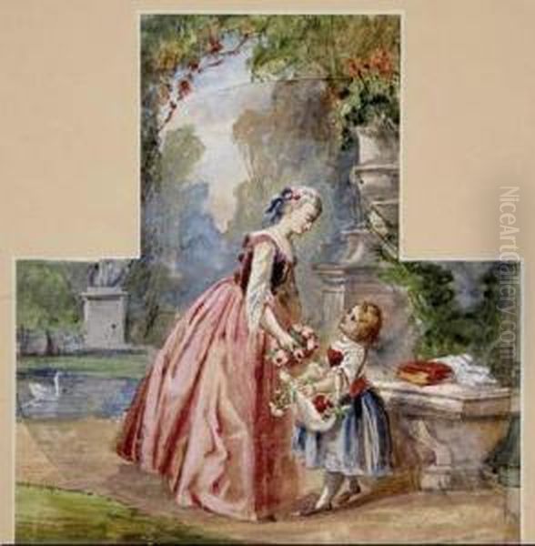 Sin Titulo Oil Painting by Joaquin Pallares y Allustante