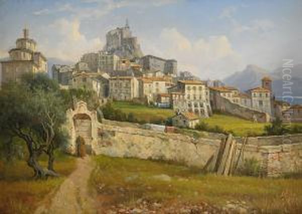 Vy Av Subiaco Oil Painting by Gustaf-Wilhelm Palm