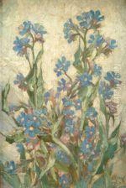 Still Life Withflowers Oil Painting by Alfred Palmer