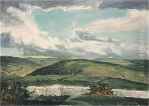 A Set Of Four Landscape Scenes Oil Painting by James Lynwood Palmer