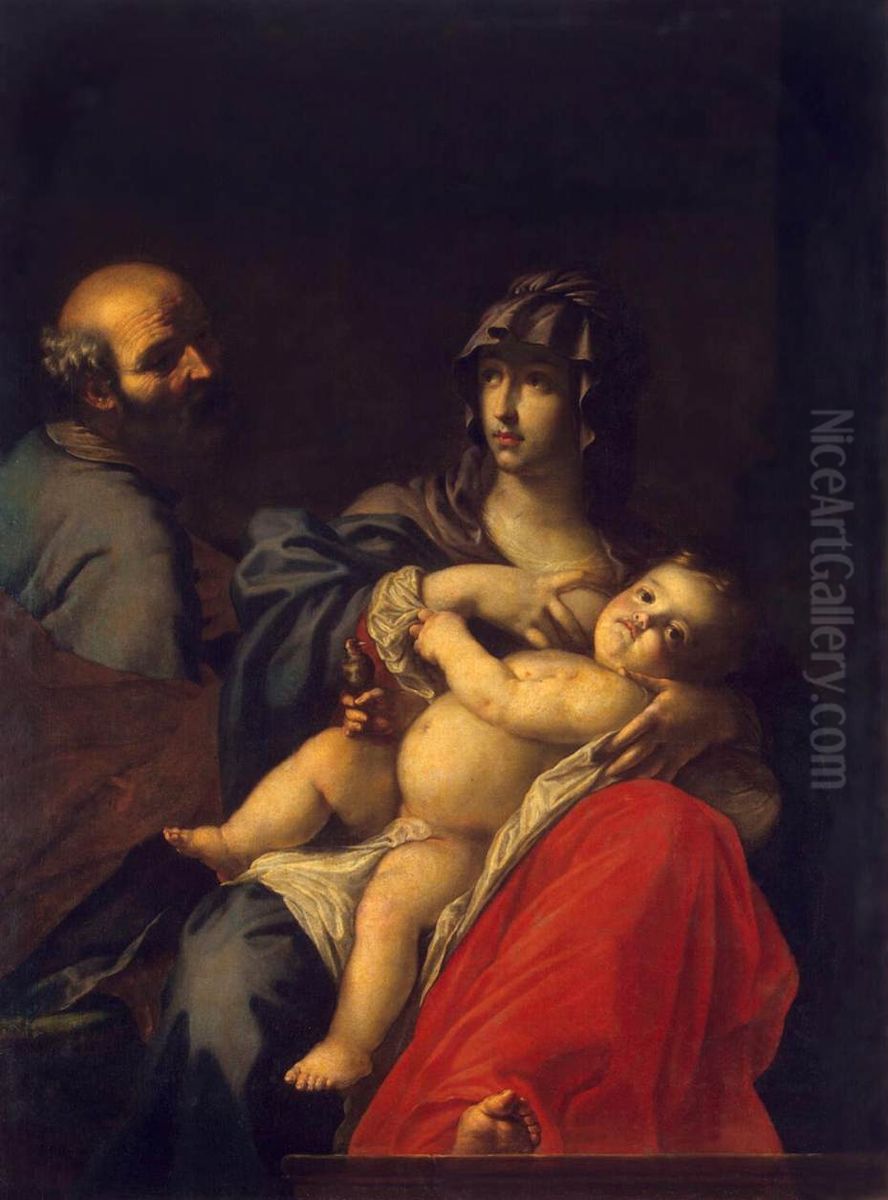 Holy Family Oil Painting by Cesare Dandini