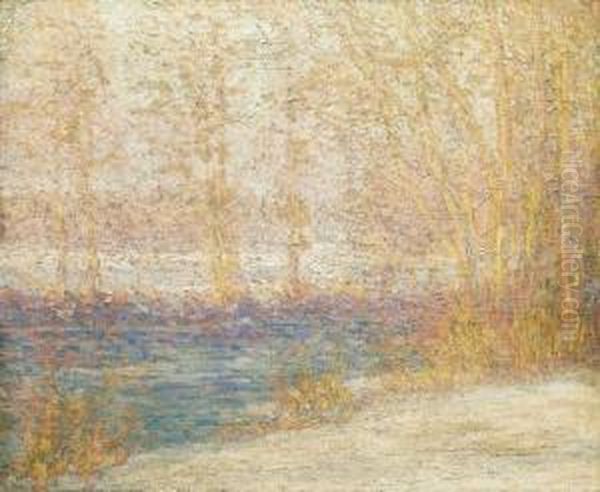 Winter Atmosphere In The Bayerische, About 1905 Oil Painting by Charles Joh. Palmie