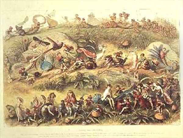 Triumphal March of the Elf King Oil Painting by Richard Doyle