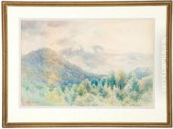 Mountain Landscape Oil Painting by William Frederick Paskell