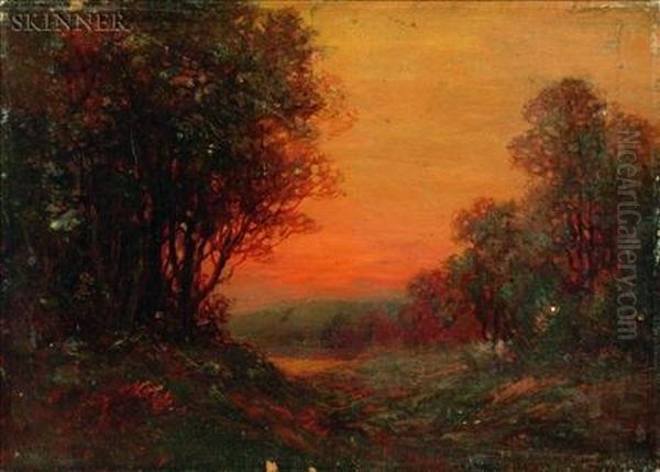Autumn Landscape Oil Painting by William Frederick Paskell