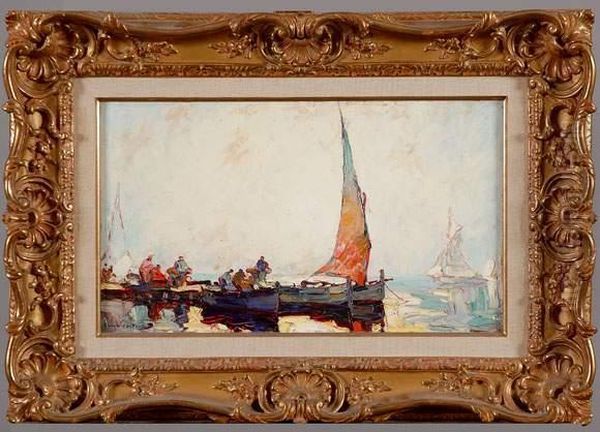 dans La Lumiere Du Matin, Cannes, 1928 Oil Painting by Louis Pastour