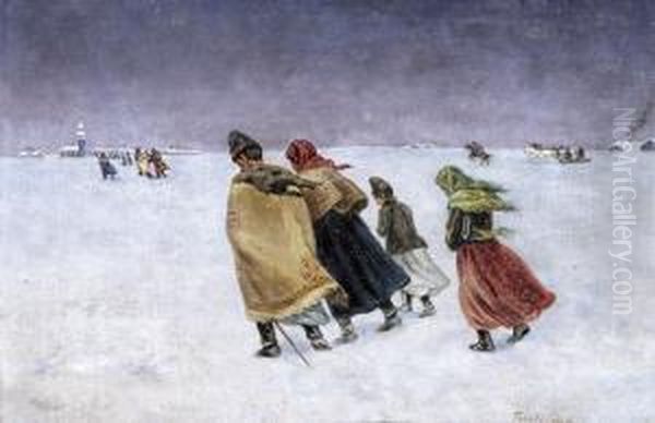 Templomba Menok Oil Painting by Laszlo Pataky