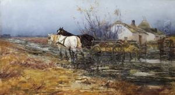 Osz A Pusztan Oil Painting by Laszlo Pataky