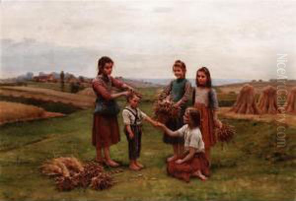 La Fete Des Bles Oil Painting by Cesar Pattein