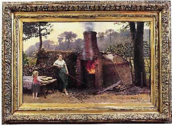 Le Four
 A Pain, 1891 Oil Painting by Cesar Pattein