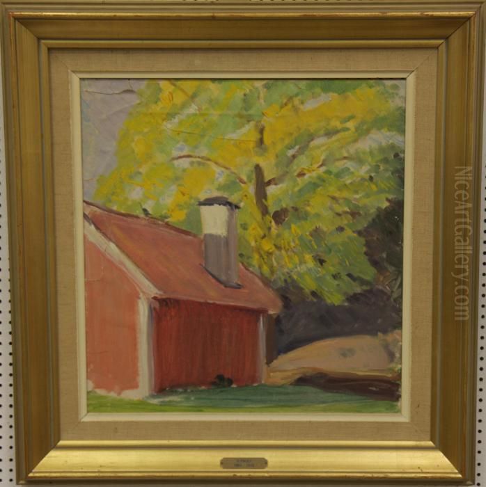 Den Roda Stugan Oil Painting by Hanna (nee Hirsch) Pauli