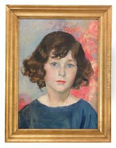 Portratt Av Ung Kvinna Oil Painting by Hanna (nee Hirsch) Pauli