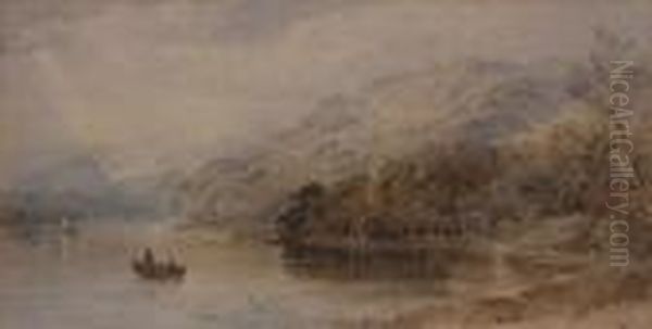 On The River Torridge Nearbideford, 
Devon Oil Painting by Cornelius Pearson