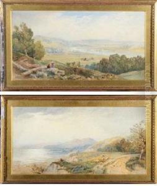 A Scene On The Coast Near Criccieth Oil Painting by Cornelius Pearson