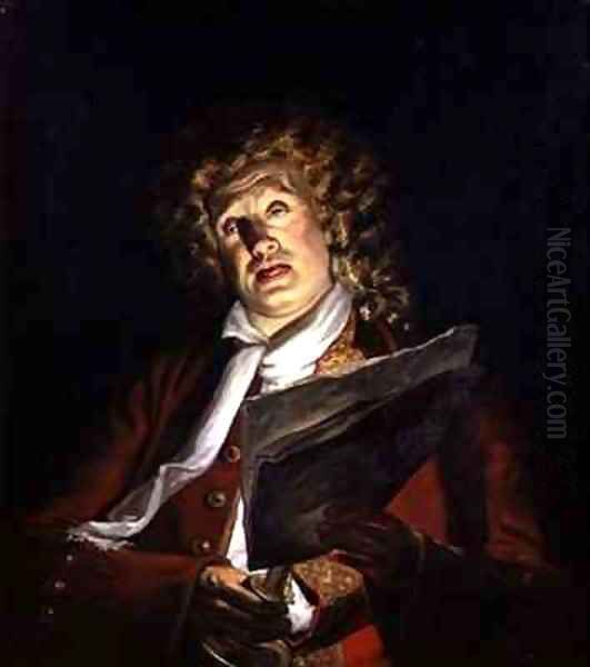 Portrait of an Actor Charles Dibdin 1745-1814 Oil Painting by Arthur William Devis