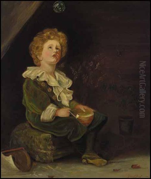 Bubbles Oil Painting by Paul Peel