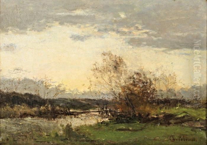 Le Petit Pont Oil Painting by Leon Germain Pelouse