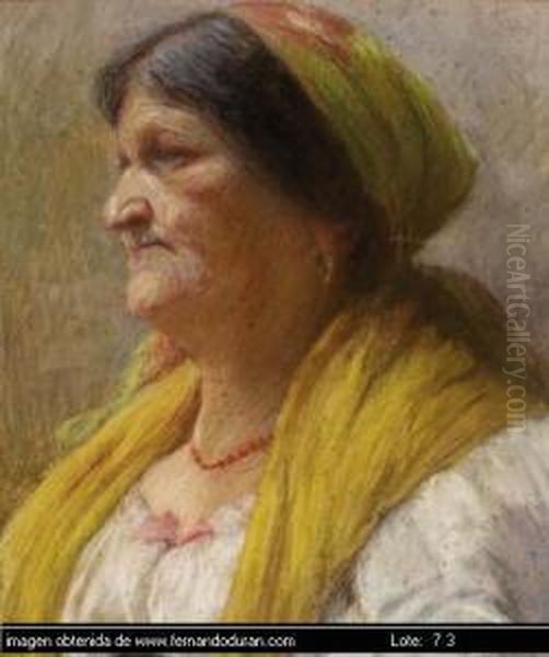 Untitled Oil Painting by Maximino Pena Munoz