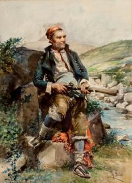 Bandolero Oil Painting by Maximino Pena Munoz