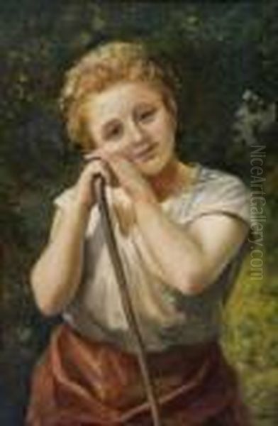 Nina En El Campo Oil Painting by Maximino Pena Munoz