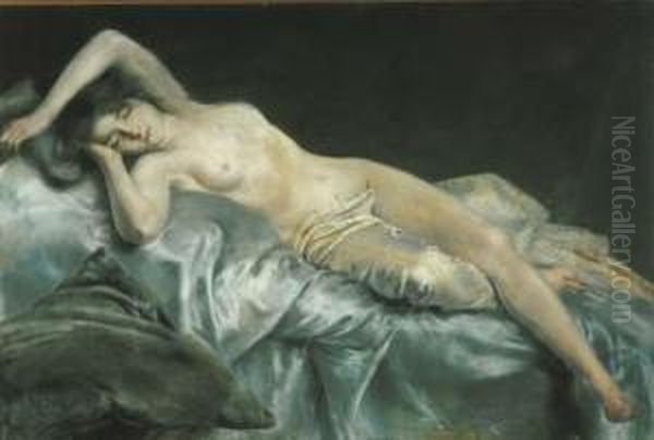 Desnudo Oil Painting by Maximino Pena Munoz