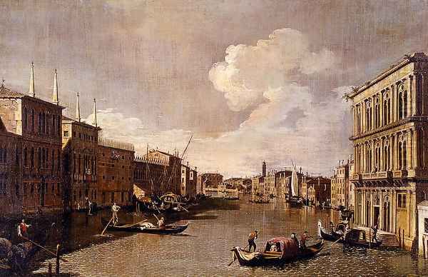 View Of The Grand Canal From The Palazzo Vendramin Calergi To San Geremia Oil Painting by Apollonio Domenichini