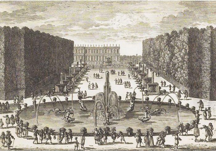 Six Views Of Fountains And 
Gardens In France Including: La Vue De Cascades De Versailles Et 
D