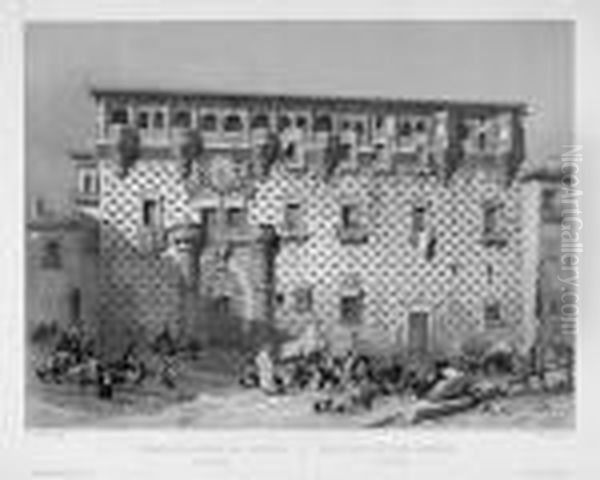 Nach Oil Painting by Genaro Perez Villaamil Y Duguet