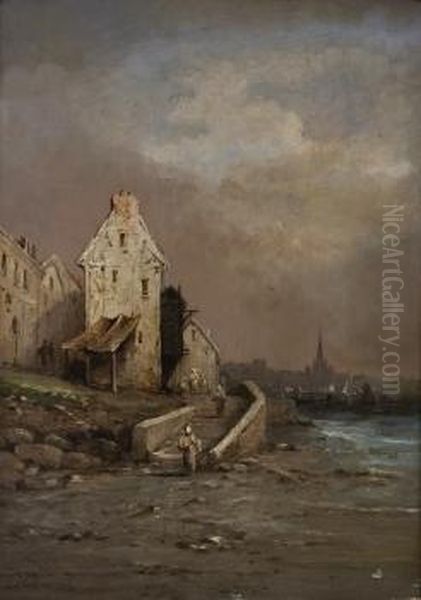 Brujas Oil Painting by Genaro Perez Villaamil Y Duguet