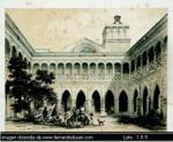 Untitled Oil Painting by Genaro Perez Villaamil Y Duguet