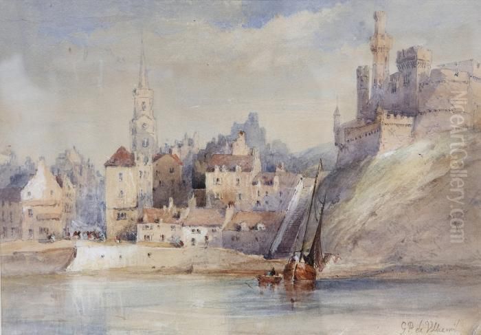 Paisaje De Costa Oil Painting by Genaro Perez Villaamil Y Duguet