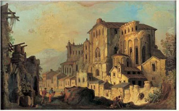 Vue Presumee De San Francesco De Messine Oil Painting by Genaro Perez Villaamil Y Duguet