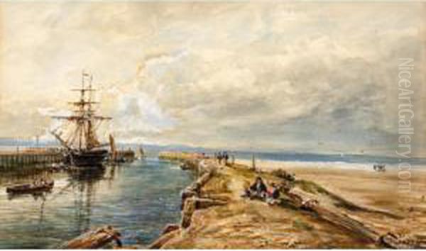 A Set Of Five Continental Views 
Including Luzern, Switzerland And Ponte Degli Angeli, Rome Oil Painting by Arthur Perigal