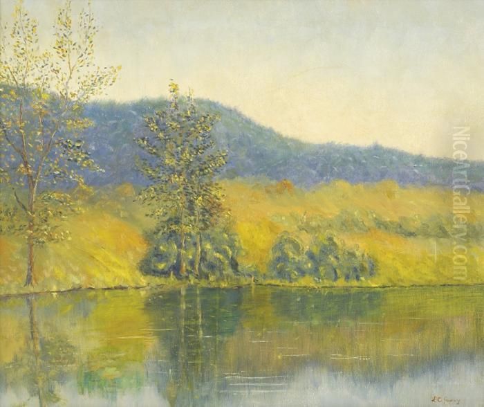 New England Landscape,probably New Hampshire Oil Painting by Lilla Calbot Perry